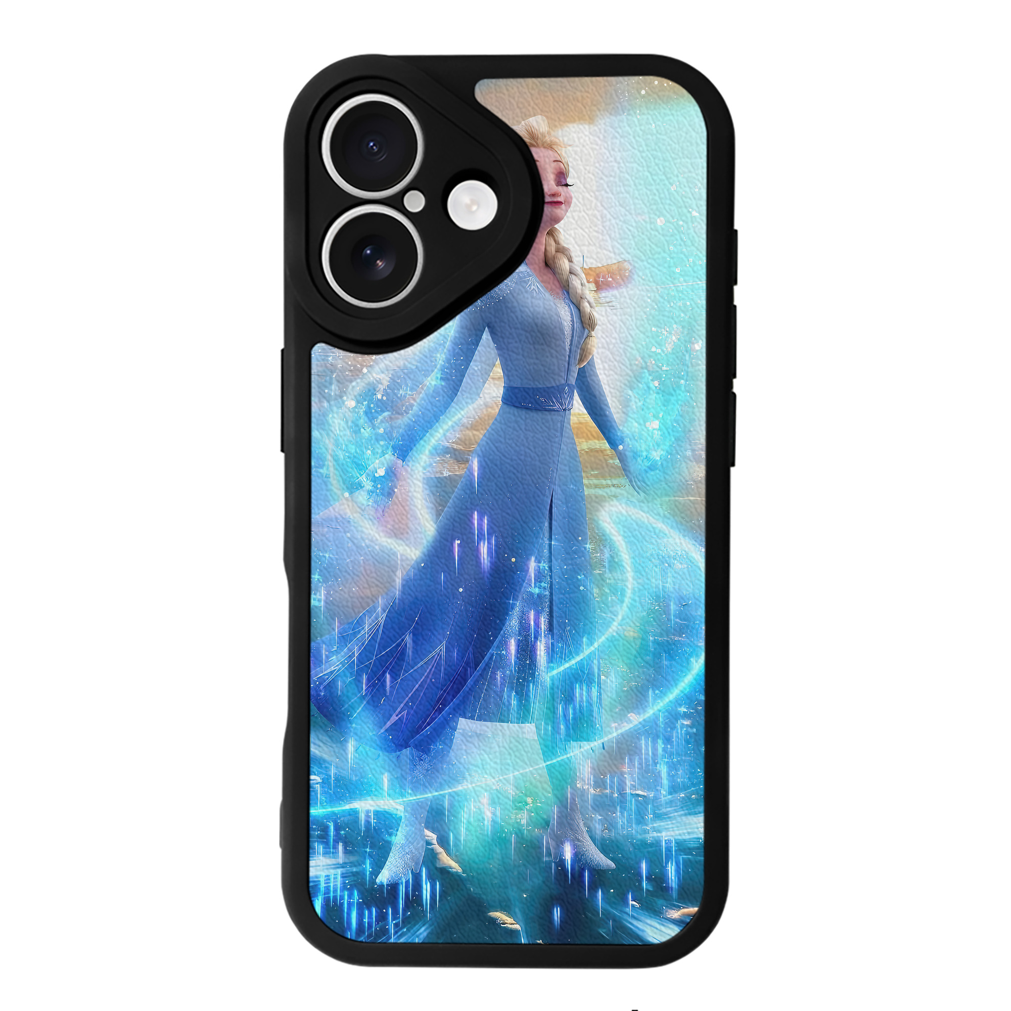 （画像用） アナと雪の女王 アンナ エルサ Frozen Anna Elsa 【iPhone 16シリーズ対応】シリコンスマホケース（レザー調） 材質：シリコン